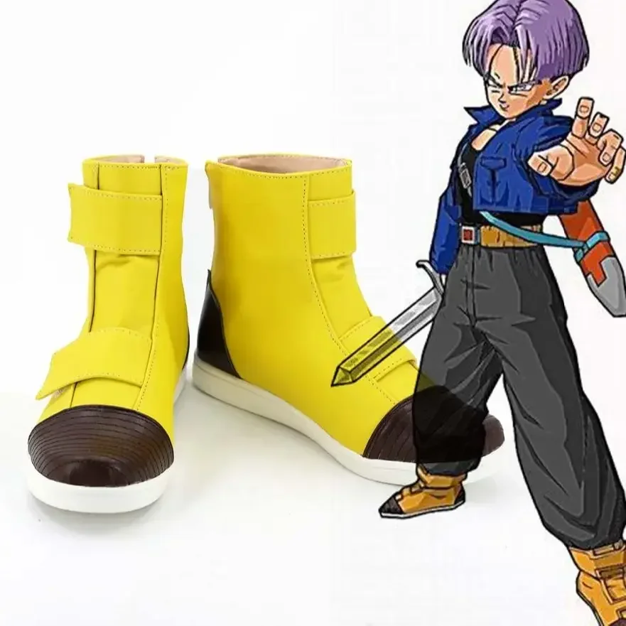 Updated Trunks Cosplay Boots Yellow Shoes Custom Made Any Size