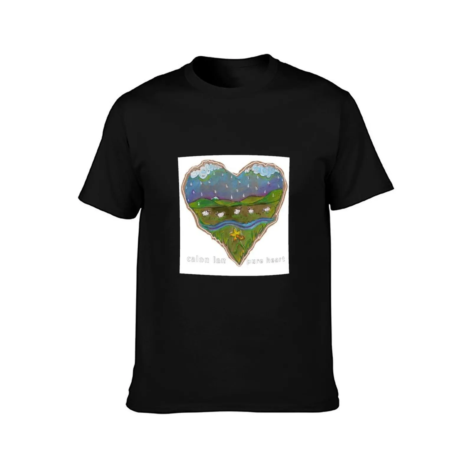 Calon Lan - pure heart- cymraeg welsh Tshirt T-Shirt Summer Casual Cotton Tee Oversized Streetwear Tops Vintage Graphic Print
