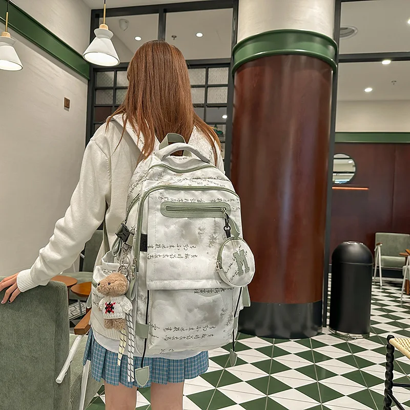 

Girl School Bag Backpack Back Pack For Teenager Women Children Female Pink Schoolbag Primary High Bagpack Class Teens Child Kids