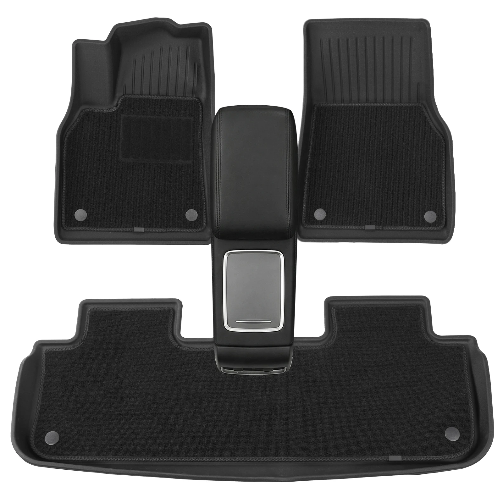 

Автомобильные коврики с защитными вкладышами для багажника, всепогодные, из TPE, полный комплект для Tesla Model Y Juniper 2025-2026, напольные коврики для аксессуаров Tesla