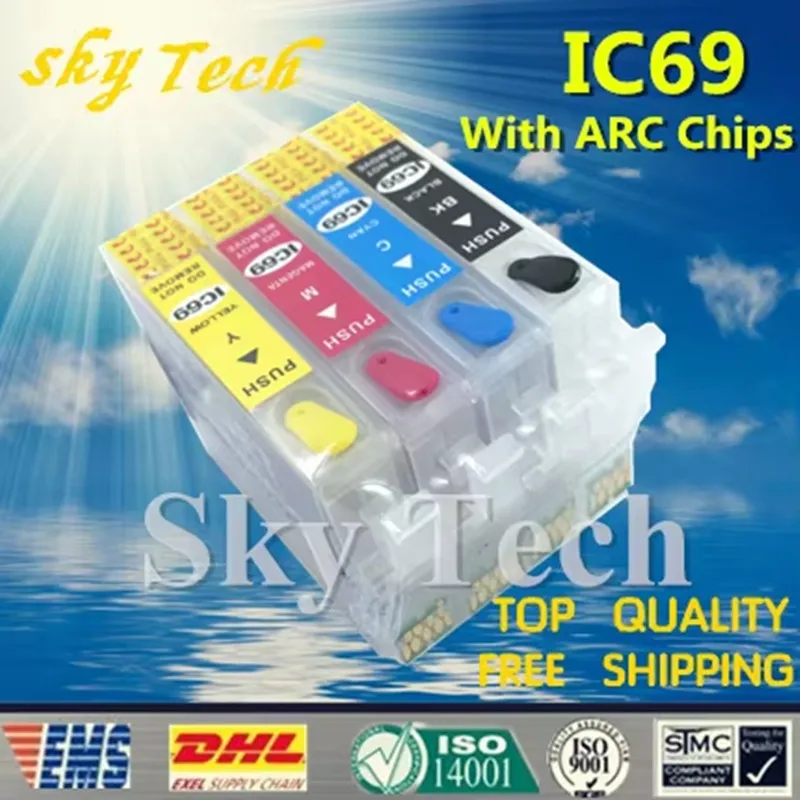 

69L IC69 Пустые многоразовые картриджи для ICBK69 - костюм ICY69 для PX-405A 045A 046A 435A 436A 505F 535F 105, с чипами ARC