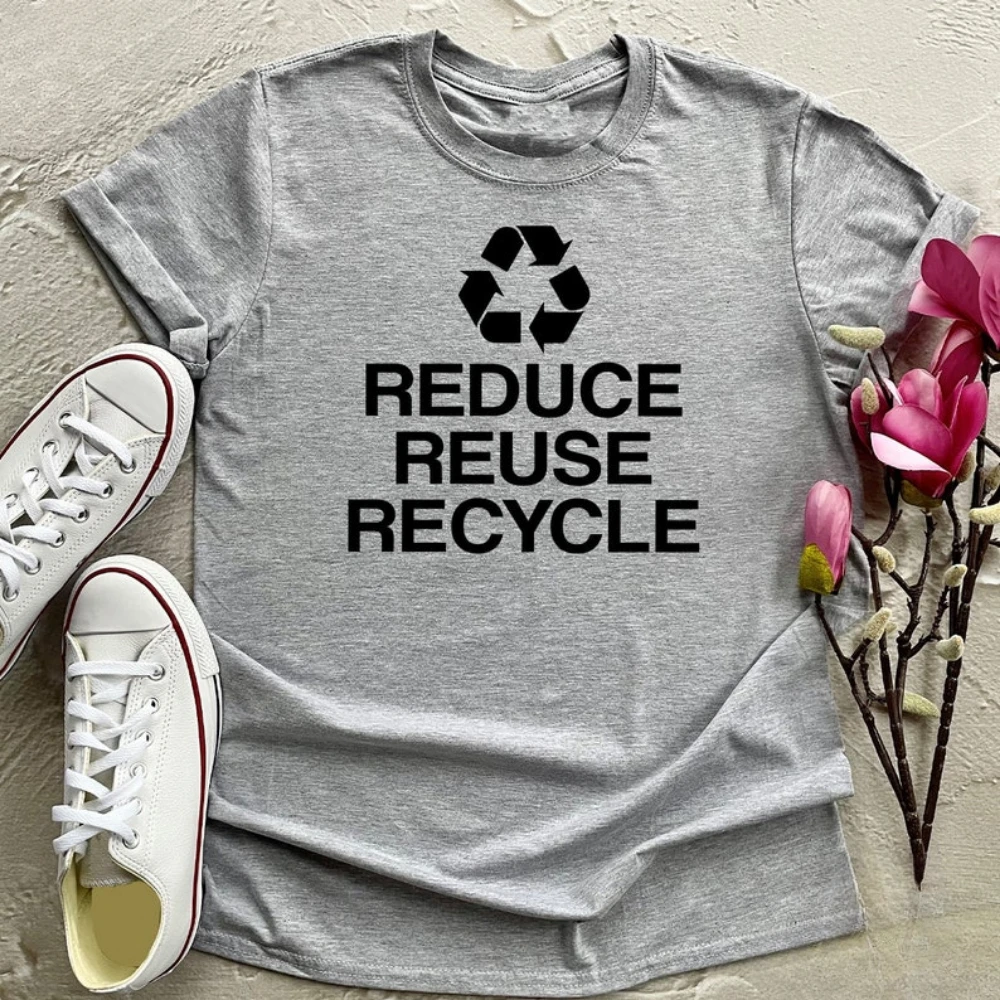 

Environment T Shirt Recycling T-Shirt Earth Days T Shirt Vegan Recycle Earth Tees Activist Friend Gifts Round Neck