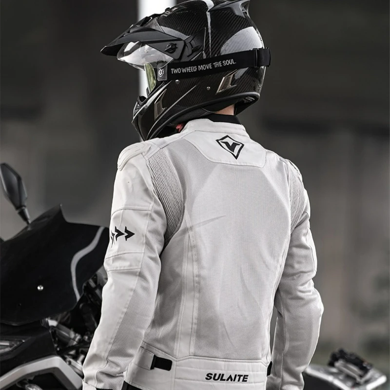 Men Summer Motorbike Riding Apparel Lightweight Breathable  Jacket Anti-collision Wear Resistant Outfit for Off-road Riding Gear
