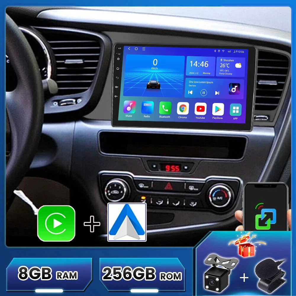 

Мультимедийный проигрыватель Android 15 для Kia Optima 3 K5 TF T 2010-2015: автомобильное радио, навигация GPS, стереосистема, головное устройство