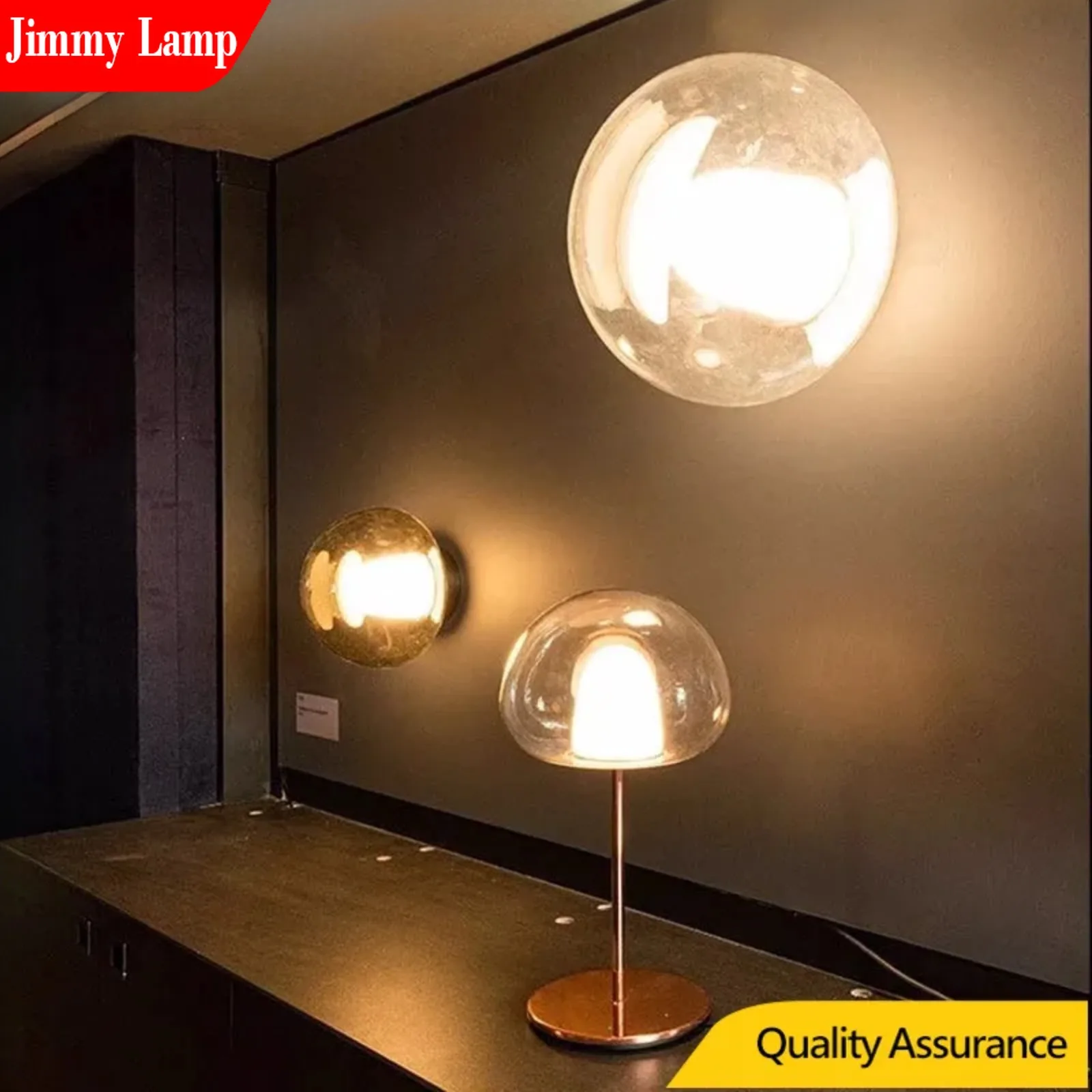 Modern Minimalism LED Transparency Glass Black Iron Floor Lamp Desktop Standing Design for Living Room Bedroom Decor Desk Light