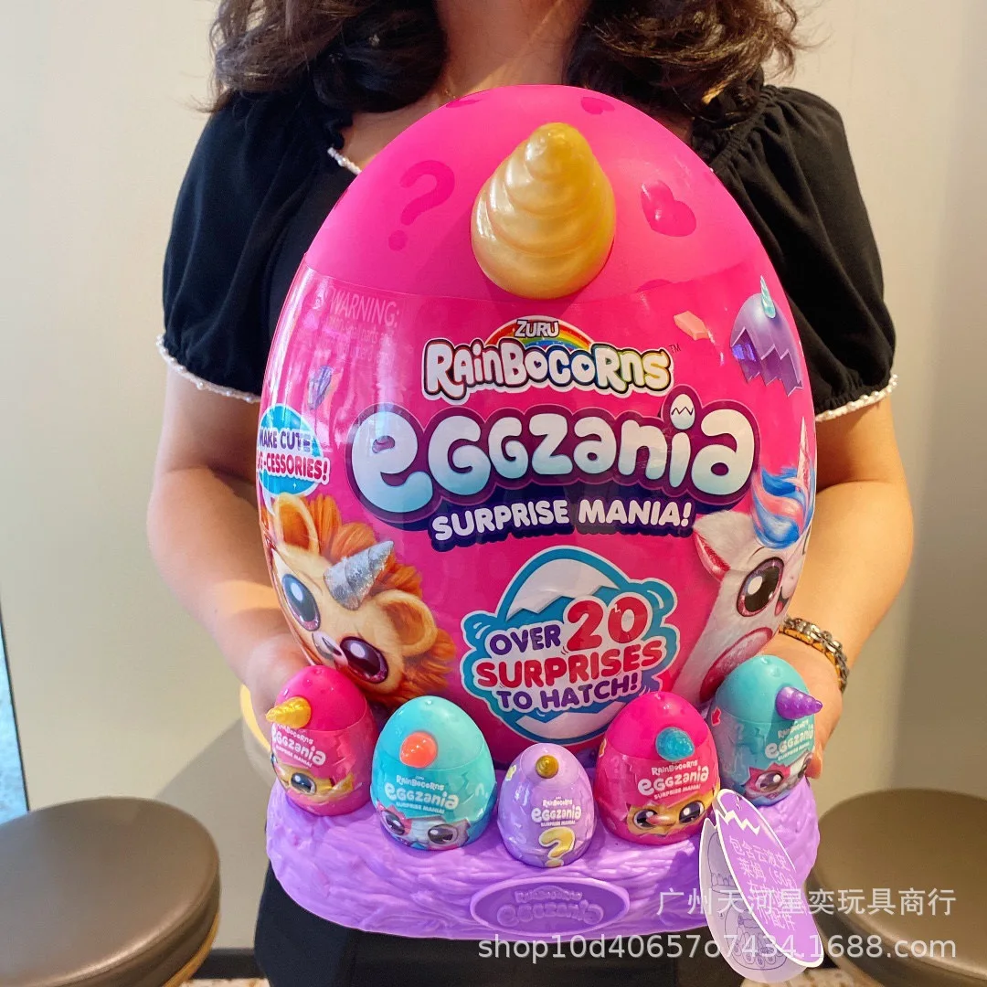 

Zuru Original New Zealand Rainbocorns Eggzania Surprise Egg Blind Box Plush Toy Model 9258 With Over 20 Surprises For Toy Gift