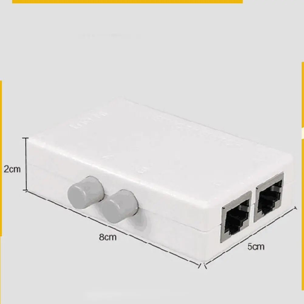 A76K RJ45 Divisor Seletor Switch de rede de 2 portas entre rede intranet e extranet