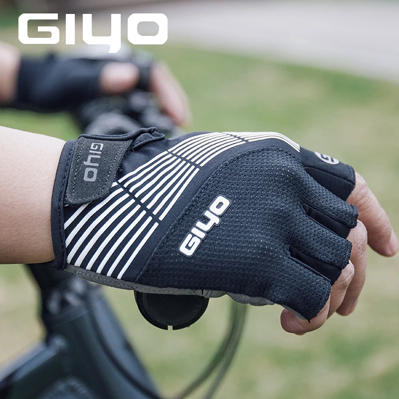 GIYO New Cycling Gloves Summer Breathable Men Women Shock-Absorbing Anti-Slip Bicycle Half Finger Gloves MTB Road Bike Accessori