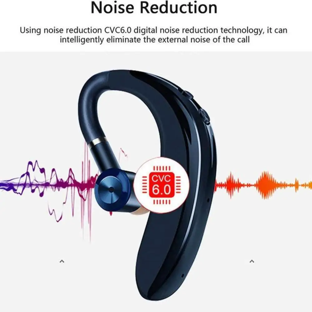 Wireless Earphone Waterproof Business Single Ear Comfortable In-ear Bluetooth 5.0 For All Smartphone Headset Sports Earbuds