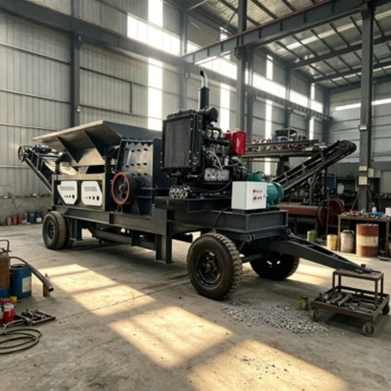 Industrial Mobile Crusher Station Heavy Duty Portable Rock Crusher Mobile Aggregate Crushing Equipment for Road Construction