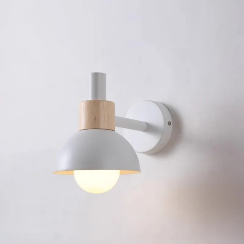 

Nordic Wall Lamp Cream Bedroom Bedside Lamp Minimalist Modern Children's Room Corridor Balcony Creative Wall Light