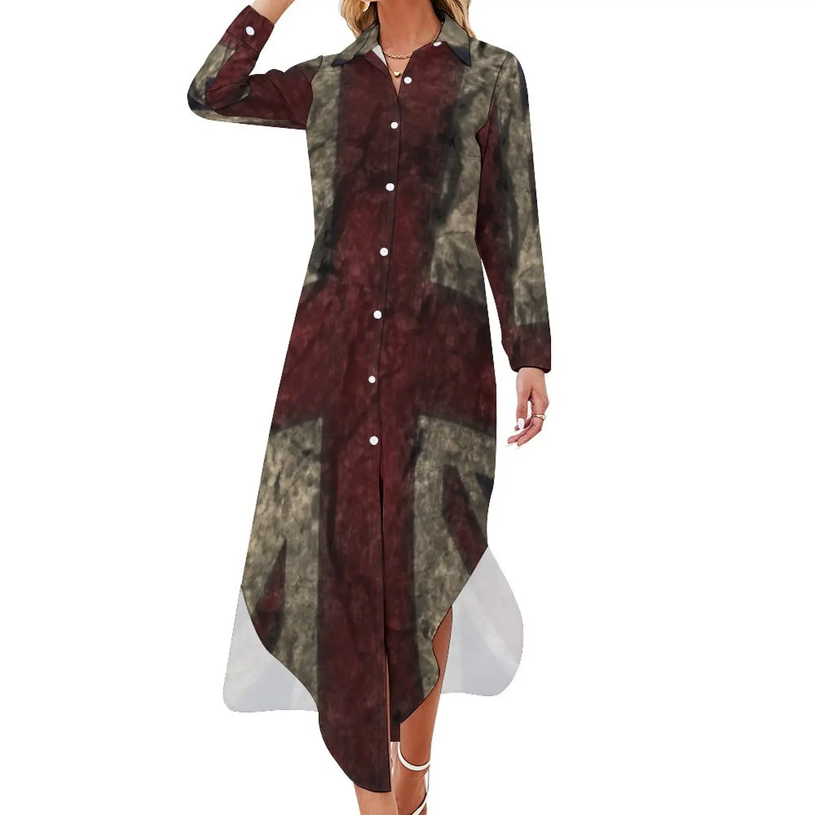 

Old English Long Sleeved Shirt Dress elegant dresses plus sizes Dresses for wedding party long dress women