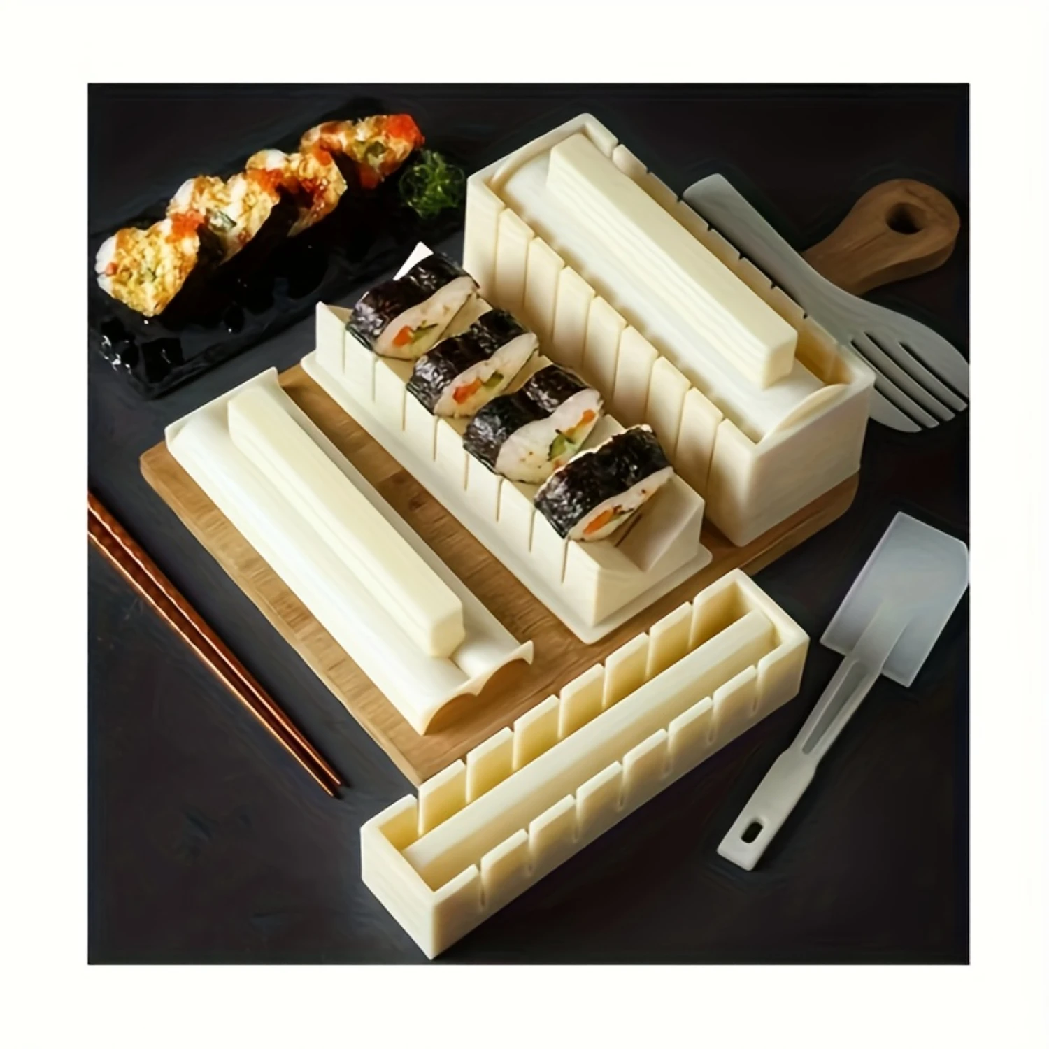 1pc Sushi Maker & Rice Ball Mold - DIY Japanese Cake Roll Mold for Multifunctional Seaweed Mould, Easy Sushi Preparation Tools