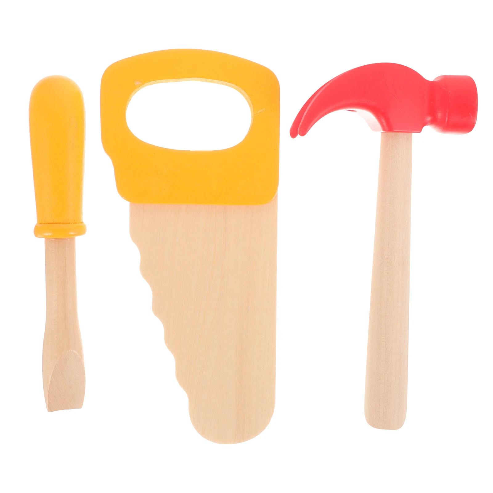 1 Satz Holzwerkzeuge für Kinder, Simulation Hammer Saw Schraubendreher-Set, Rollenspiel-Konstruktionsspielzeug, pädagogisches Kinder-Werkzeugset,