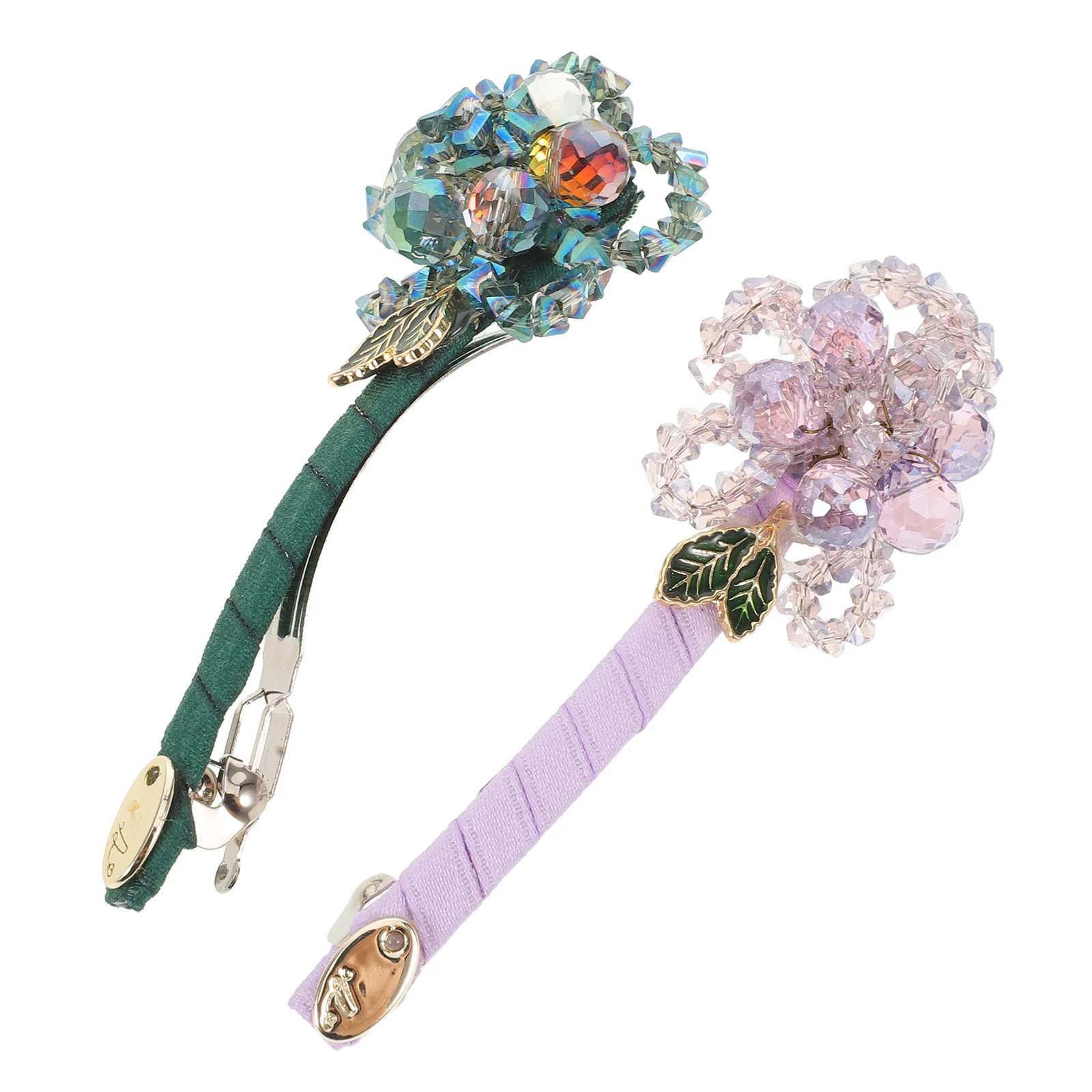 

2 Pcs Flower Spring Hair Clip Decoration Claw Clips Bridal Headpiece Headpieces Shape Cute Resin Beach