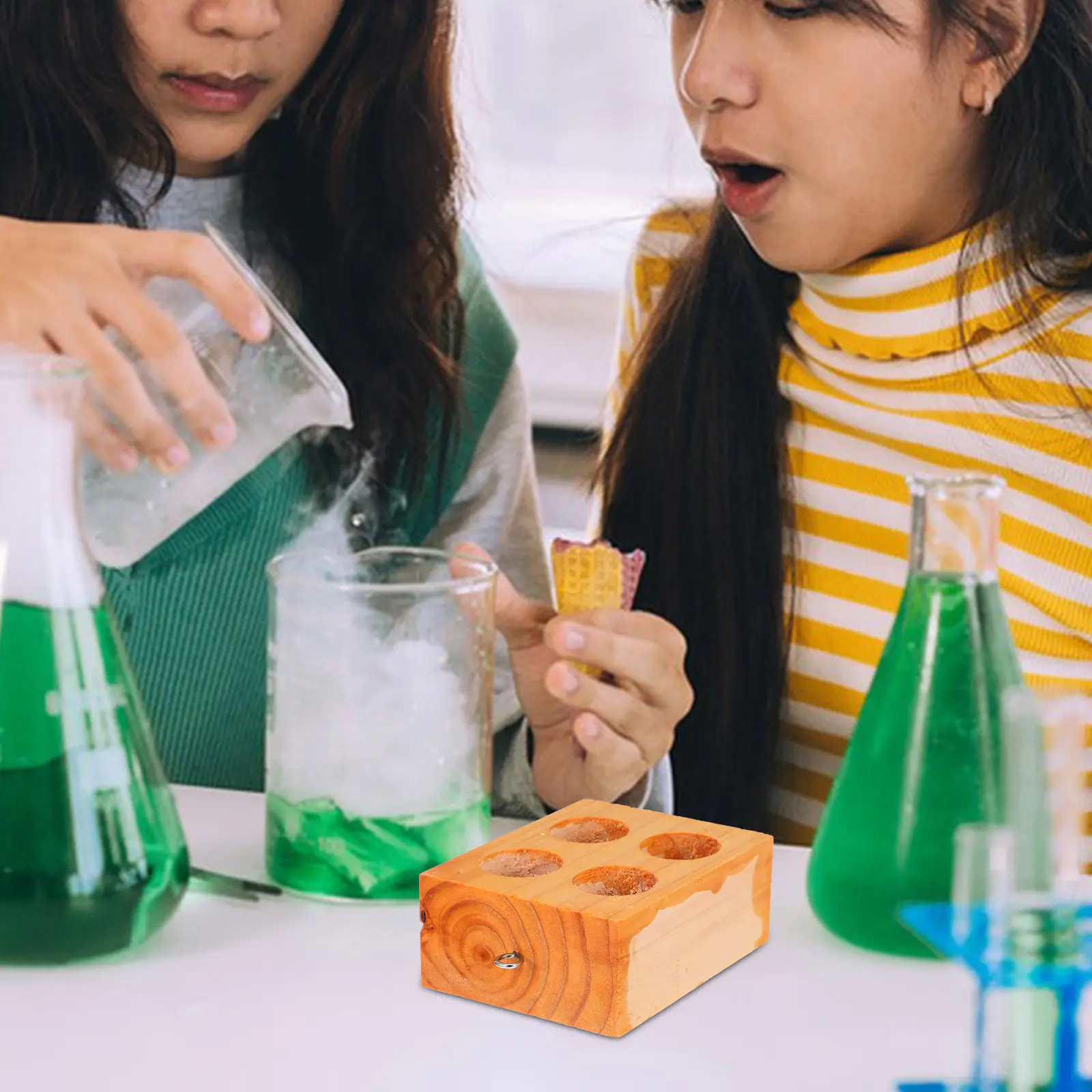 Reibungsexperiment-Keil, ideal für Newton-Physik-Tests, Holz-Laborblock für MINT-Bildung, Rampen-Bewegungsschieber, Wissenschaftsmesse