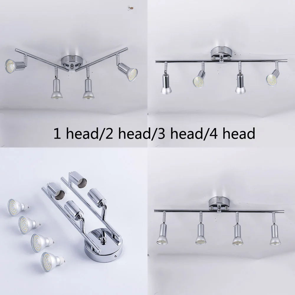 Multi-Head Ceiling Light Fixture for Living Room, Energy-Saving LED Lamp