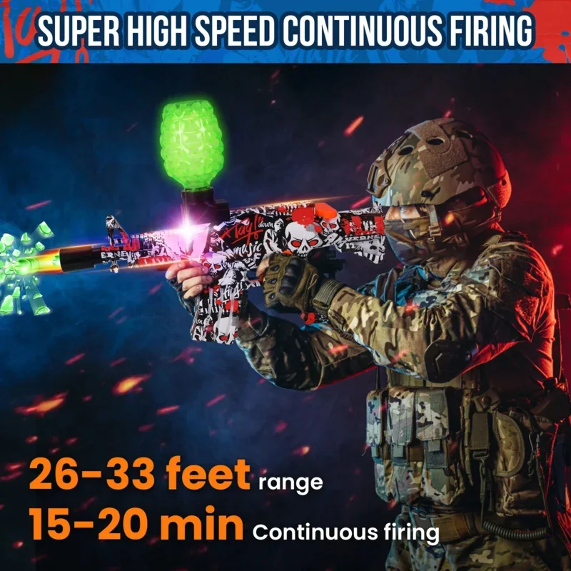 M416 Giocattolo elettrico luminoso per pistola antispruzzo in gel con perline d'acqua ecologiche fluorescenti CS Fighting Outdoor per regali per ragazzi adulti