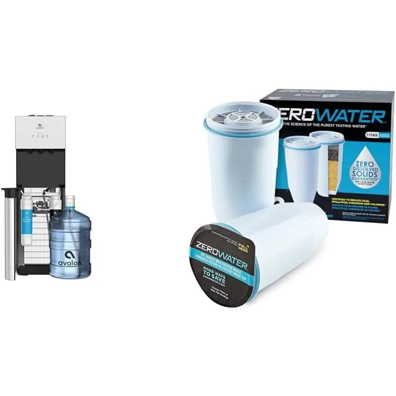 A3F Bottom Loading Water Cooler Bundle with ZeroWater 5-Stage Replacement Filters