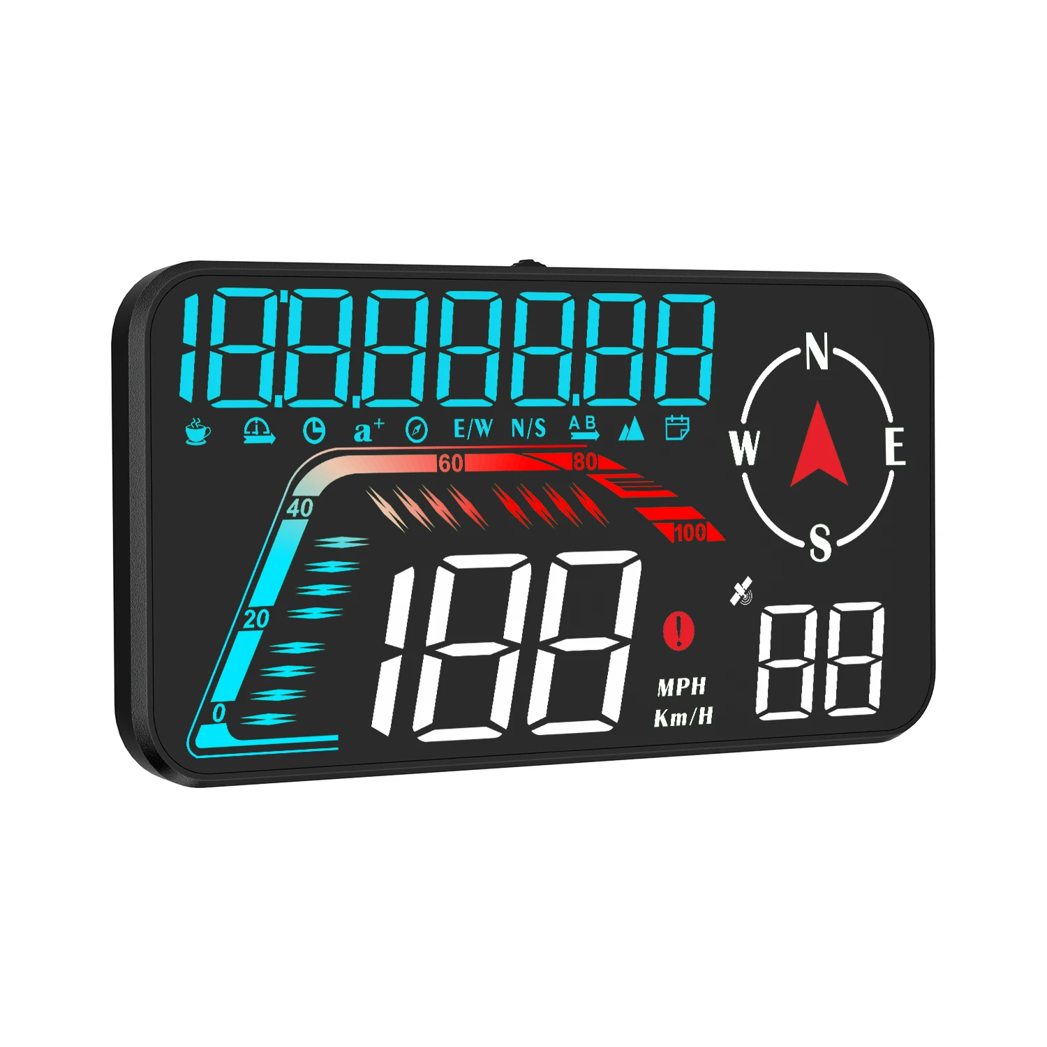 Easy to install WiiYii G12 Multi-Function HUD Car GPS Speedometer 5.5inch HD LED Screen USB-C Connection Adaptive light sensing