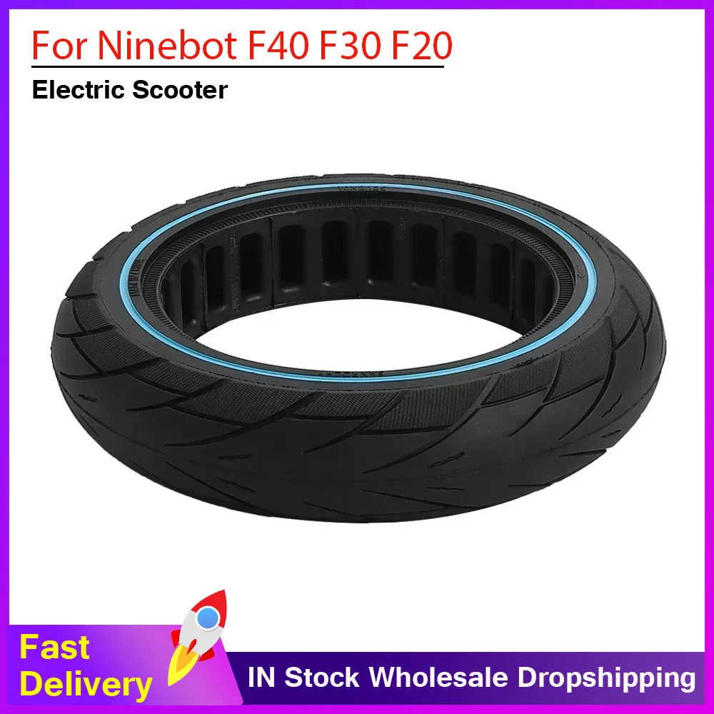 

10-дюймовые цельнолитые резиновые шины 10x2.125 для электросамокатов Ninebot F40 F30 F20, бескамерные, с сотовой структурой, устойчивые к проколам