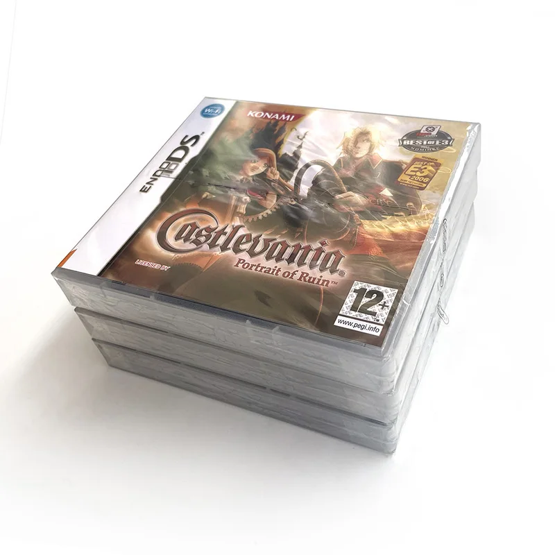EUT Castlevania EUR Dawn of Sorrow Order of Ecclesia FAH Portrait Of Ruin scatola multilingue con manuale e cartuccia di gioco per DS NDS
