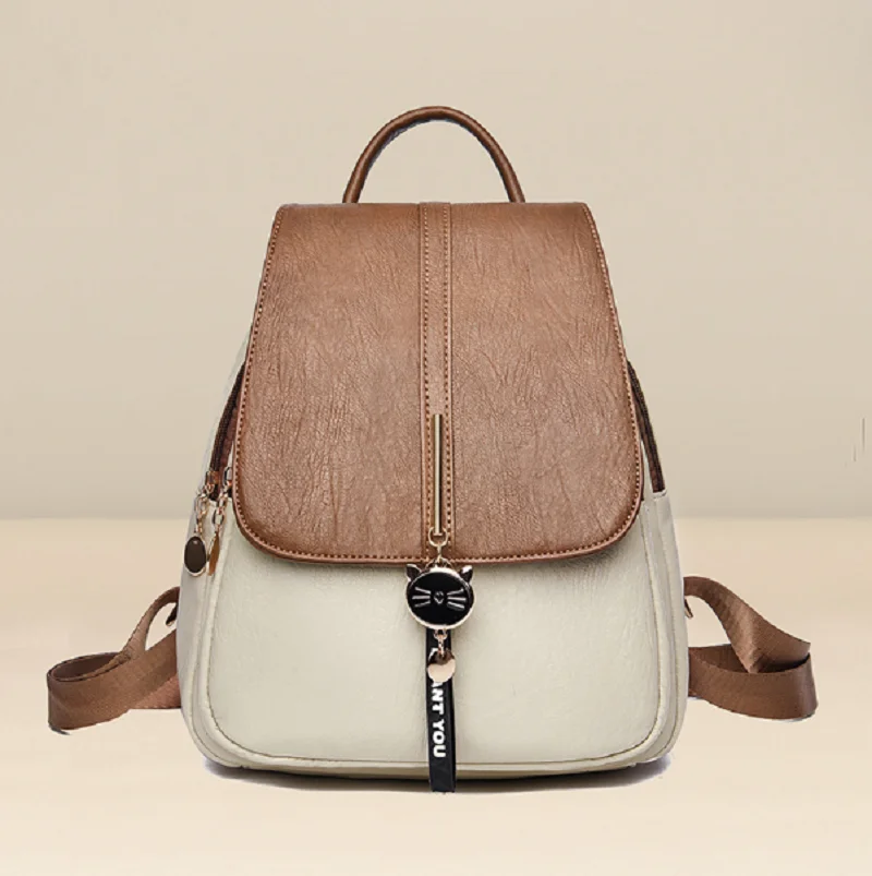 

Luxury New Fashion Korean High Quality Leather Backpacks Women's Casual Large Capacity Shoulder Bags Totes Crossbody Backpack