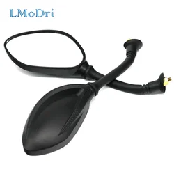 LMoDri Motorcycle Mirror Scooter Electric Bicycle Back Side Mirror Motorbike Rear View Mirrors 8mm Clockwise 2pcs/Pair