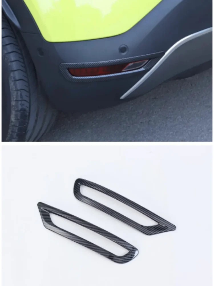 2 PCS Car Rear Fog Lamp Decorative Frame For Mercedes Smart 453 Fortwo Car Accessories Exterior Chrome Sticker Styling Refit2023