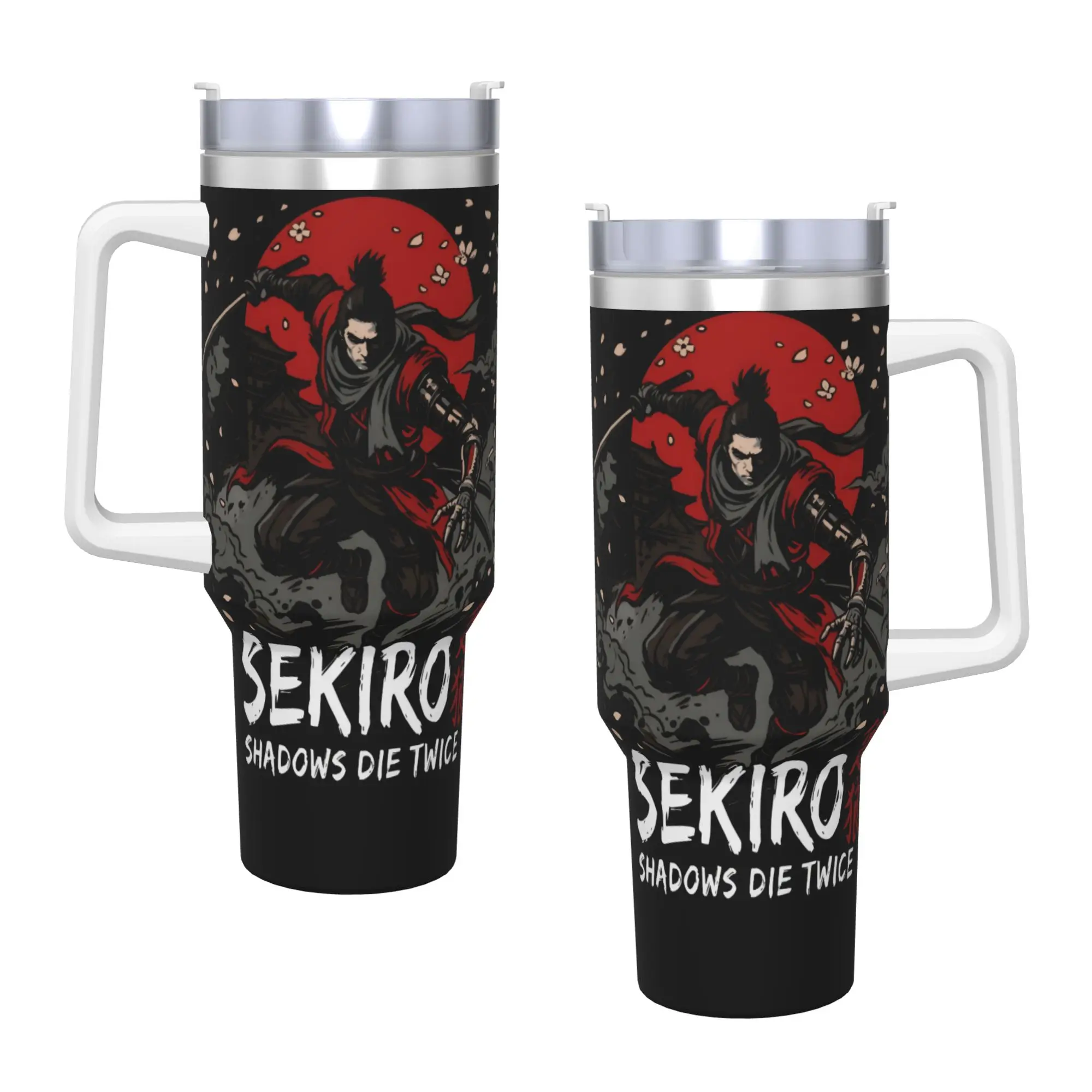 Sekiro Shadows Die Twice Tumbler  Cold and Hot Water Bottle Leakproof Stainless Steel Thermal Cups Graphic Camping Car Mugs
