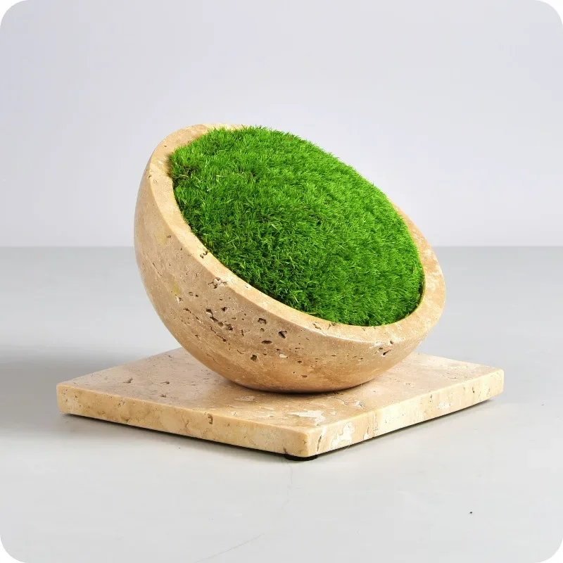 Marble travertine moss combination, decorative hotel famous hotel, universal combination of home beauty salon