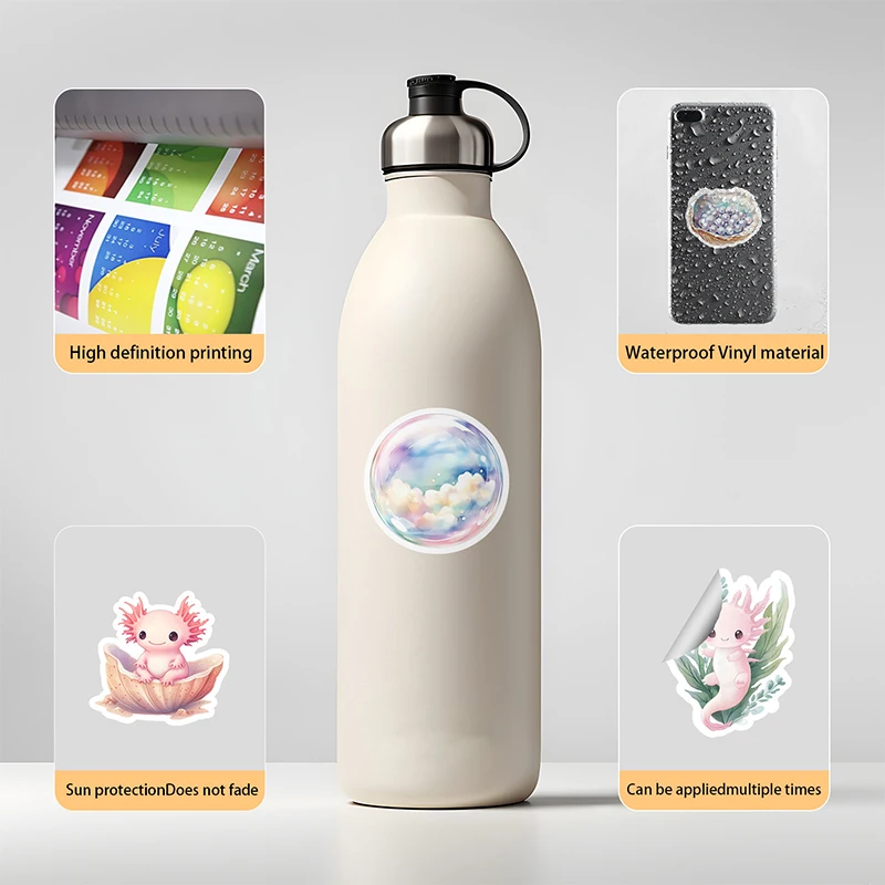 50 قطعة الكرتون الوردي الحيوان السمندر الكتابة على الجدران ملصقات DIY بها بنفسك الديكور حقائب كوب ماء سكيت الغيتار الشارات ألعاب أطفال هدية