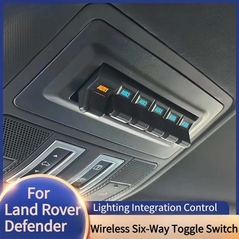 Wireless Aircraft Switch Modified Glasses Case Six-Way Strobe Light Switch Lighting Integrated Control for Land Rover Defender