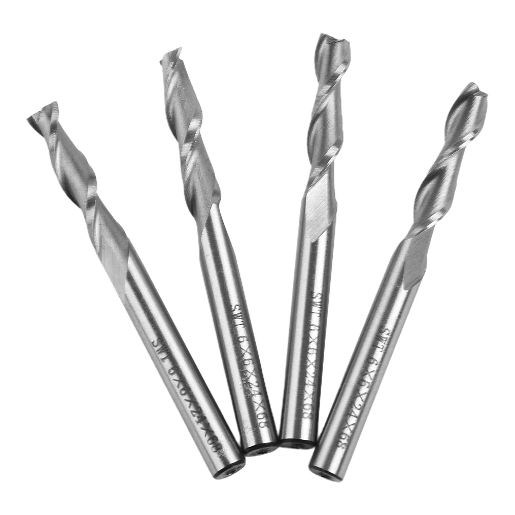 

Фреза Фреза Точная резка с ЧПУ с удлиненной концевой фрезой 6 мм Спиральная бита с двойной канавкой Упаковка из 4 шт.