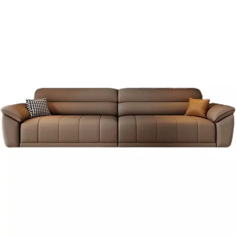 Customizable Sofa Minimalist Leather Sofa Modern Simple Small Apartment Living Room First Layer