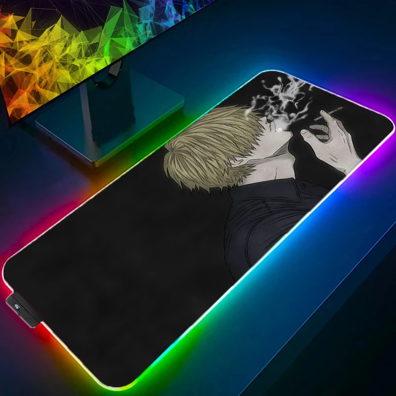 LED RGB myš blok jeden kusu sanji anime blok myš rohož chlapci styl počítač hráč příslušenství myš klávesnice deskpad vodotěsný