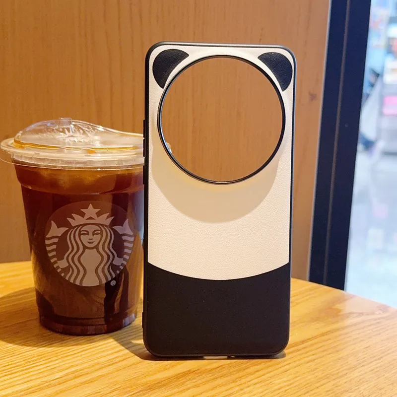 

Cartoon For Xiaomi 15 14 13 Ultra Case Simple Fashion Panda Ear Cloth Leather Cover For Xiaomi15 14 13 Ultra Shockproof Bumper