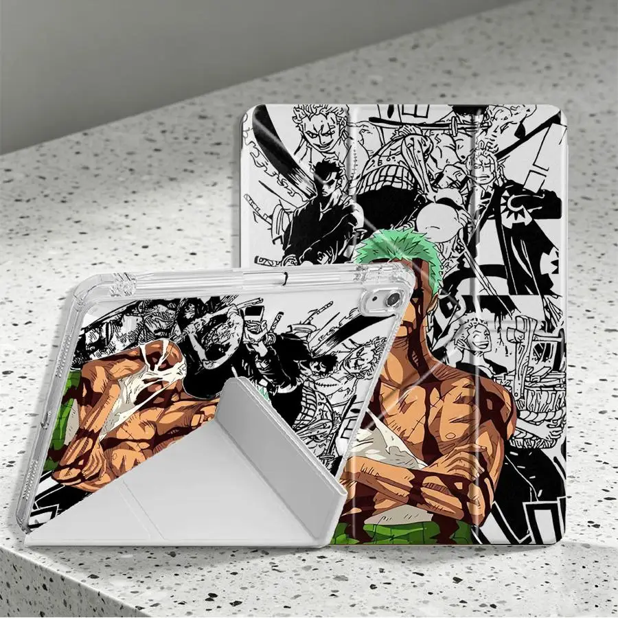 Ones P-Piece Zoro With Pen Slot Cover Tablet Case For Samsung Galaxy Tab S7 FE S8 A8 A11 A9 Plus S10 Lite S9 Plus