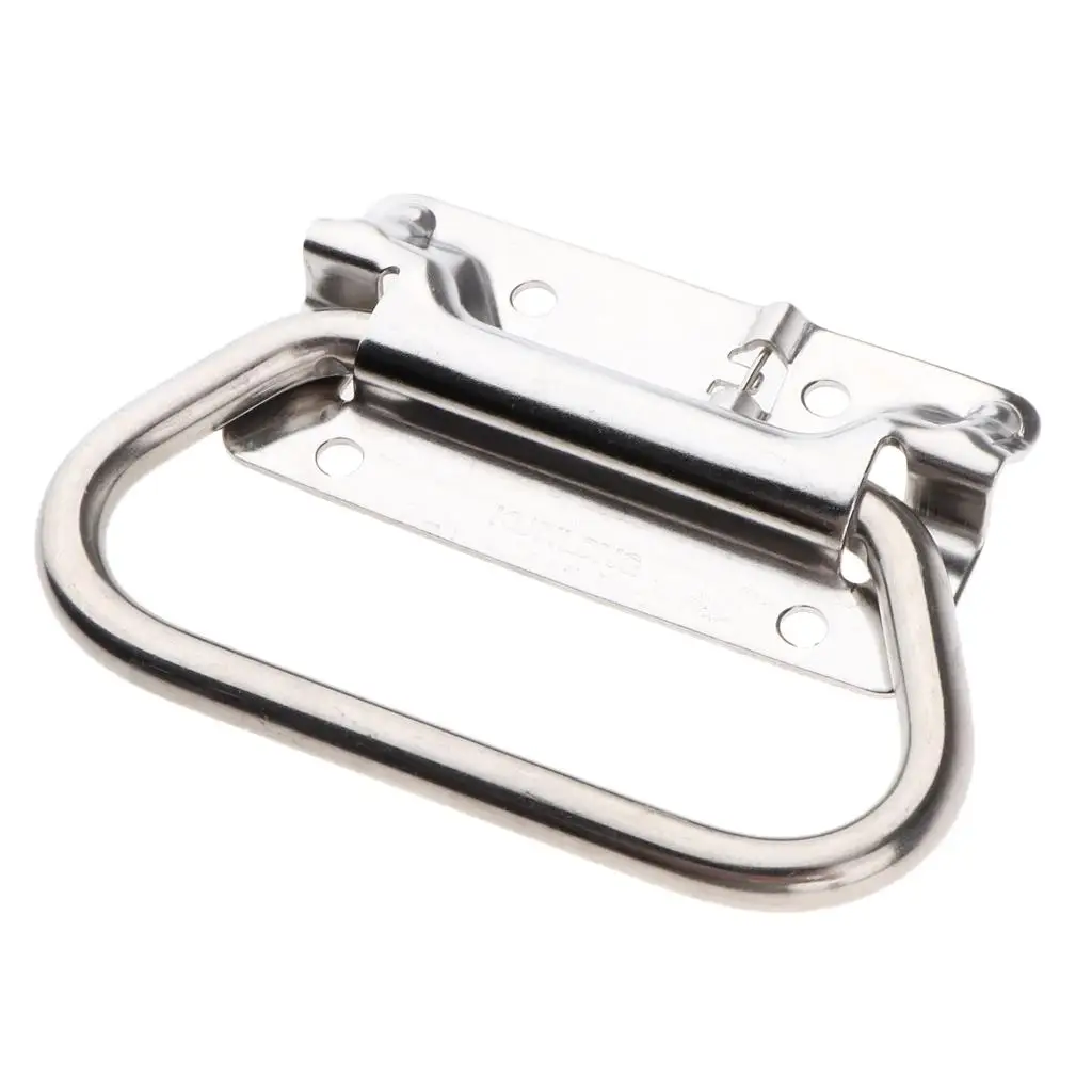 304 Stainless Steel Foldable Pull Ring Handle,Boat Cabinet Lifting Handle