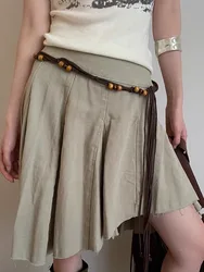 Bohemian-Style Black Braided Waistline Women With Dress Sexy Belt y2k Chatelaine Trend