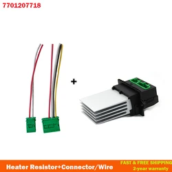Heater Blower Resistor with Connector Wire 6441L2 7701207718 7701048390 F657165W For Renault Citroen C2 C3 C5 Peugeot 406 107