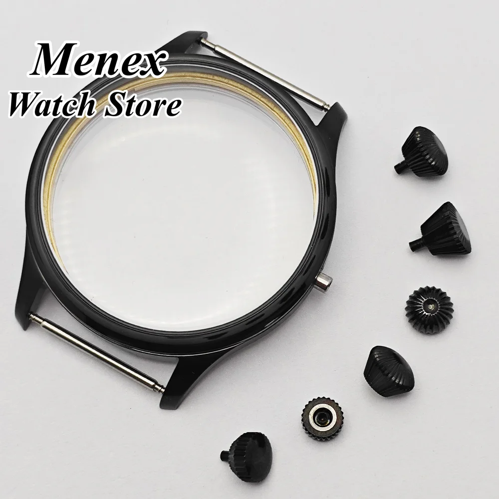 

Корпус для часов ETA6497, 44 мм, черный, из нержавеющей стали, подходит для механизмов ETA6497, 6498, ST3600, 3620, аксессуары и запчасти для часов