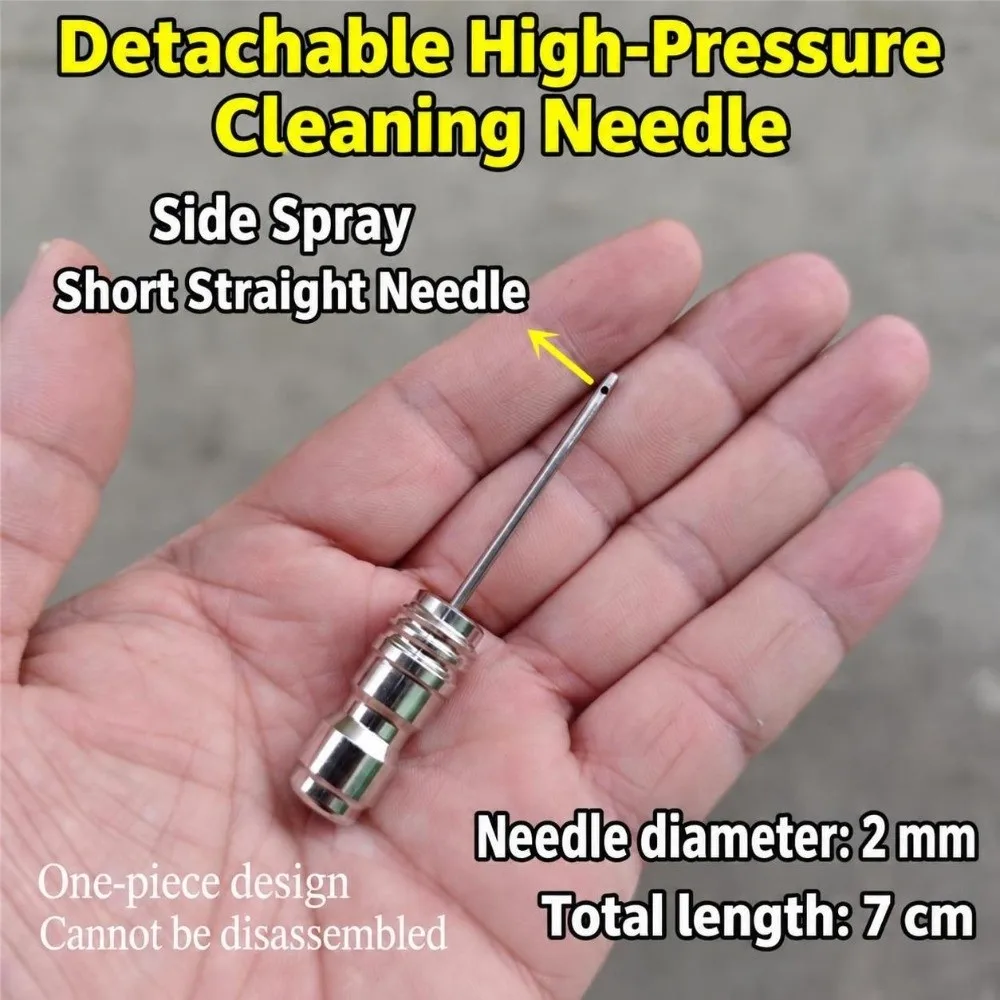 Stainless Steel High-Pressure Cleaning Spray Nozzle Quick Connect Side Spray/Direct Spray High Pressure Cleaning Needle