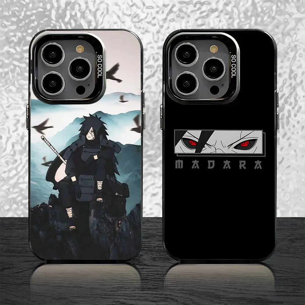 

U-Uchihas M-MadaraS Phone Case For iPhone 16,15,14,13,12,11,Pro,Max,Plus,Mini,SE Black Candy Matte Shockproof Cover