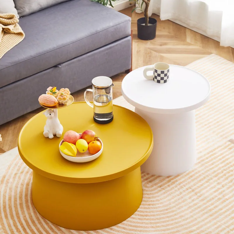 Nordic Living Room Side Table Modern Design Balcony Round Coffee Table Minimalist Hallway White Meubles De Salon Home Furniture