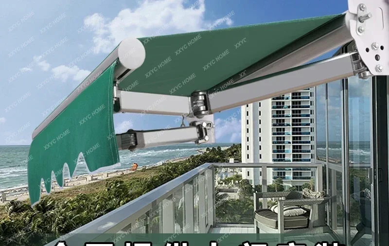 Tenda da sole pieghevole telescopica a mano retrattile elettrica tenda da balcone ombrellone da esterno tenda da giardino