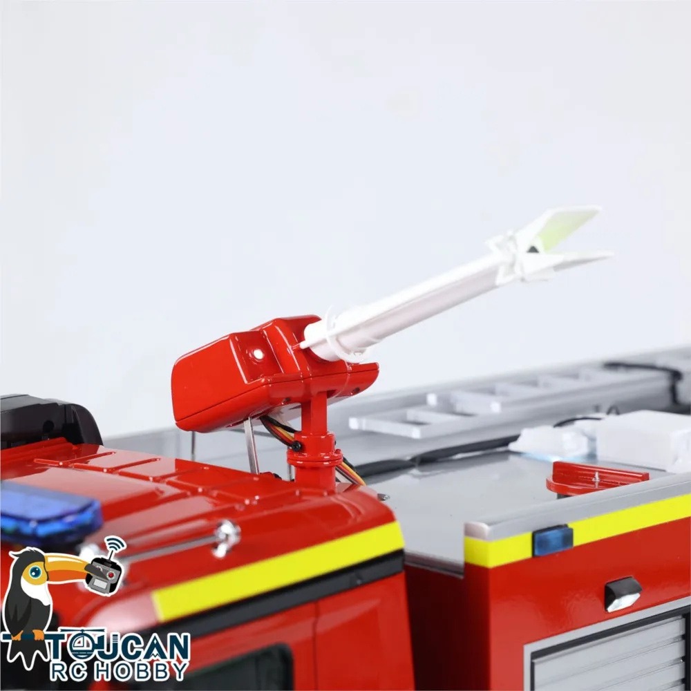 1/14 6x6 Metal Chassis RC Fire Fighting Truck Remote Control Fire Car RTR Light Sound System Painted Assembled RC Toy Gift Model