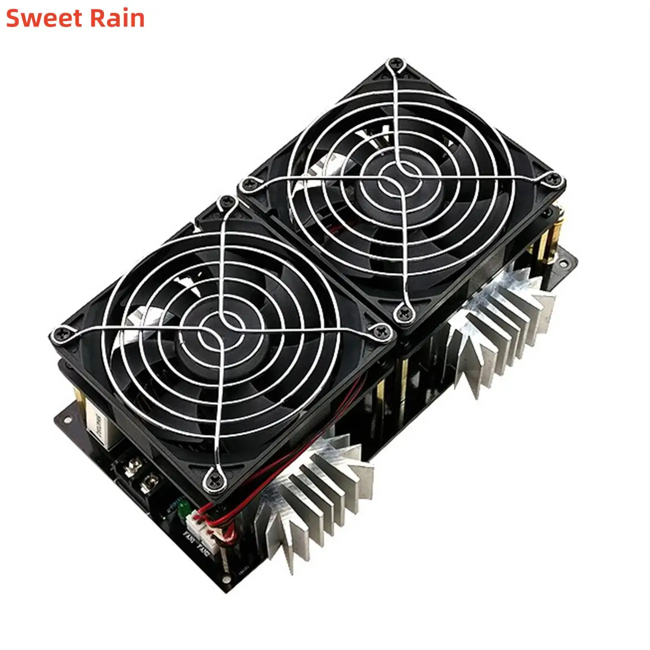 DC 12V-48V 2000W ZVS Induction Heating Board Module Flyback Driver Heater with Coil Dual Fan Power Supply Kit