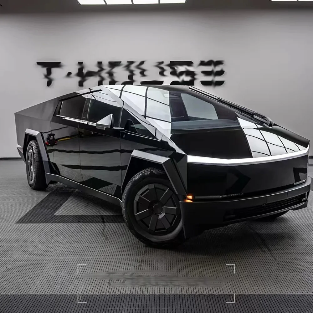 Bright Black 9Mil Thickness Paint Protection Film For Tesla Cybertruck 2024-2026 Precut PPF DIY Color Sticker Color Changing Film Anti-scratch Self-adhesive Sticker Car Accessories Durable