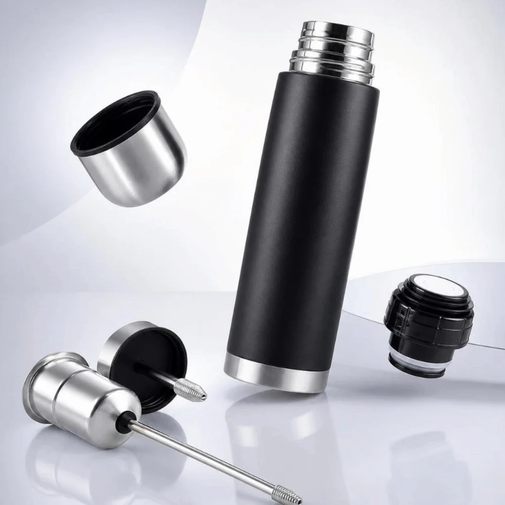 304 Stainless Steel Yerba Mate Thermal Bottle 500ml/750ml Built-In Straw Vacuum Water Bottle Reusable Leakproof